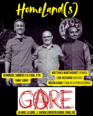 Rendez-vous les 2 & 3 mai pour deux concerts de HomeLand(s) à Paris, tarif libre !